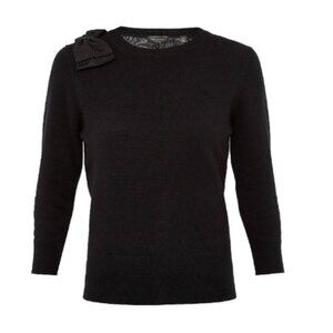 Ted Baker black Callah Bow Crew Neck Sweater top size 3 like new no tags